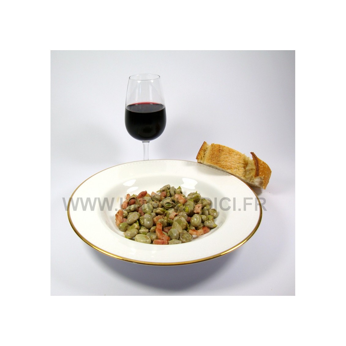 Fèves aux lardons