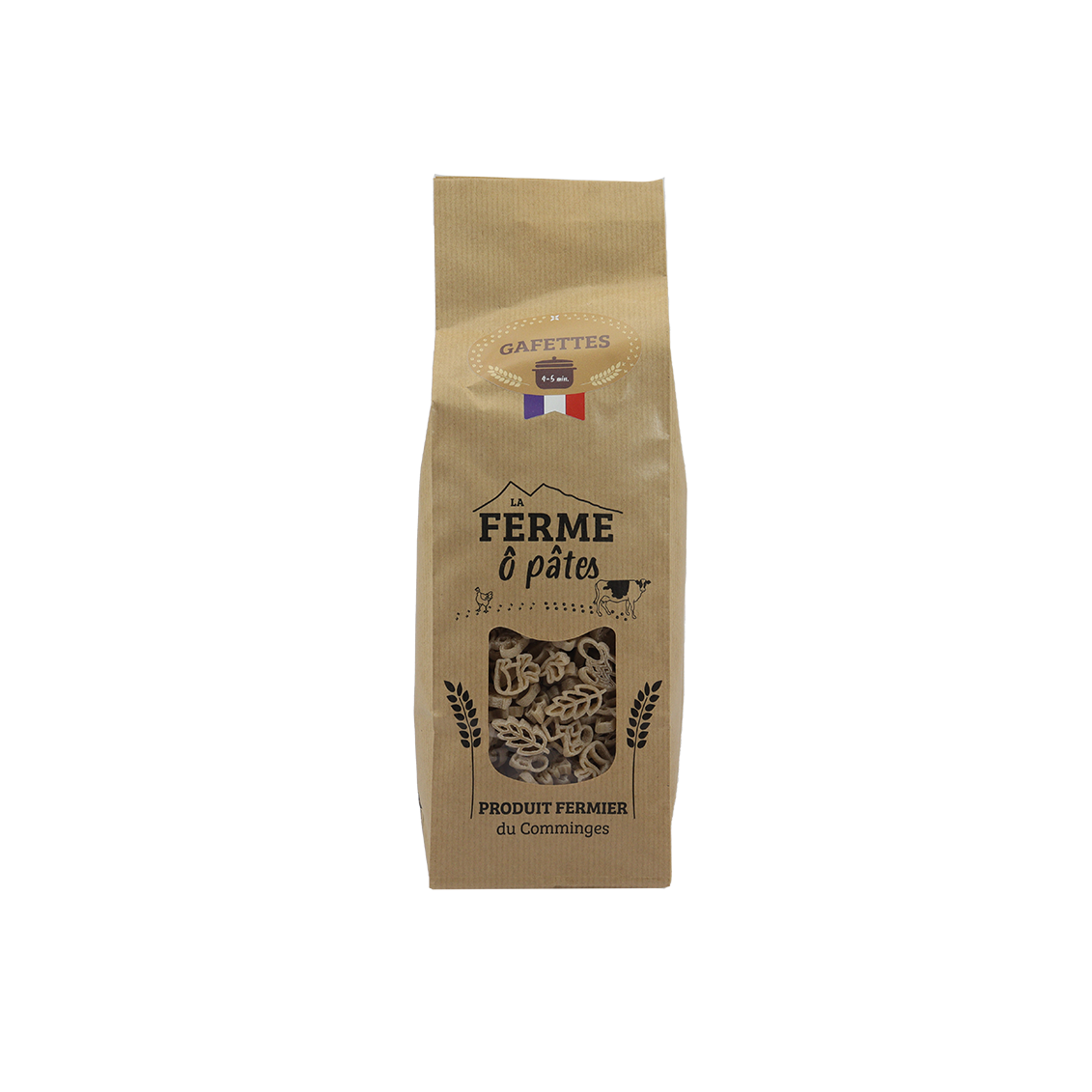 Pâtes sèches -gafettes mix ferme | Pâtes-Riz local - Un goût d'ici
