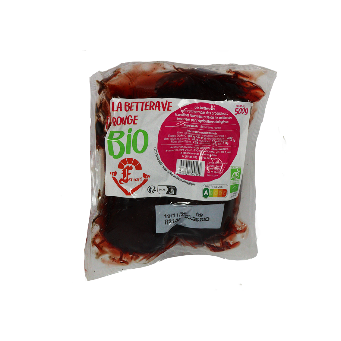 Betteraves cuites sous vide (certifié AB )