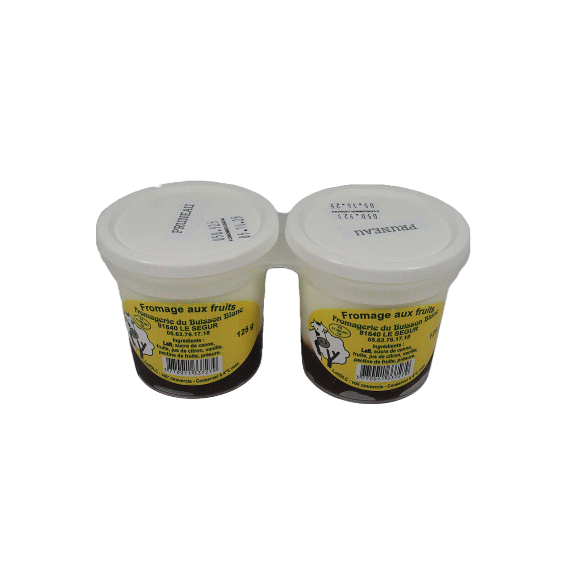 Fromage sur lit de pruneaux