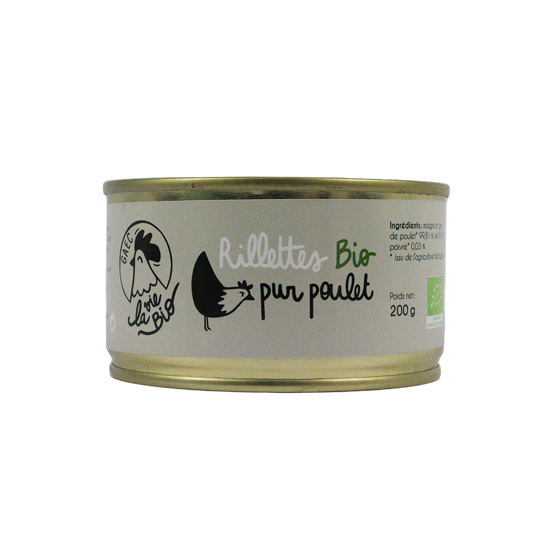 Rillettes de Pur Poulet (certifé AB)