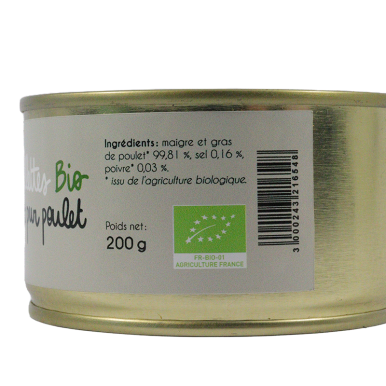 Rillettes de Pur Poulet (certifé AB)