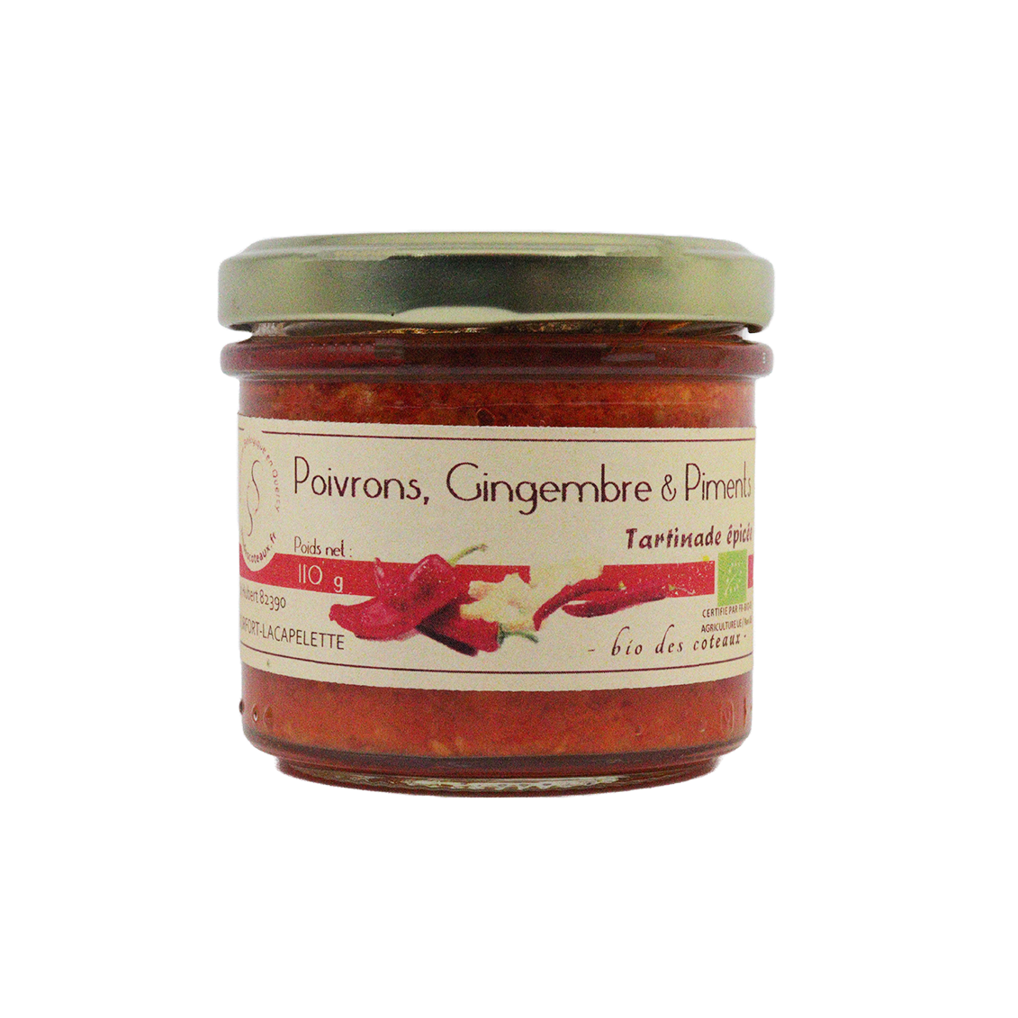Tartinade Poivron Gingembre Piment (Certifié AB)
