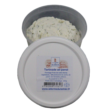 Fromage à tartiner ail et persi | Yaourts-Desserts local - Un goût d'ici