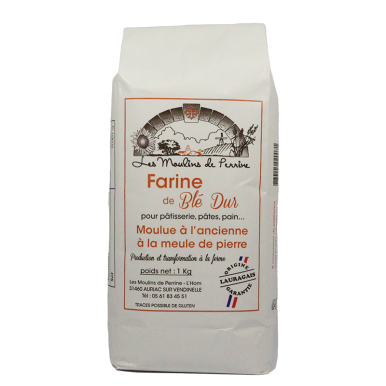 Farine de Ble dur, moulue à  l'ancienne