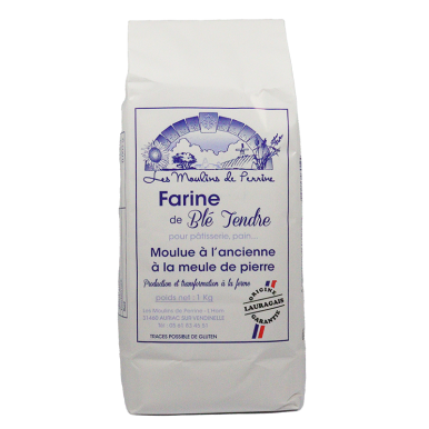 Farine de Ble tendre, moulue à  l'ancienne