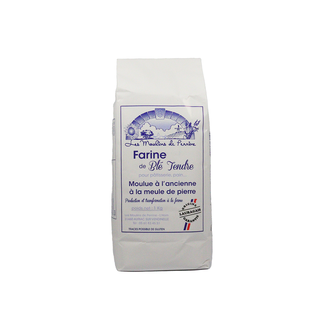 Farine de Ble tendre, moulue à  l'ancienne