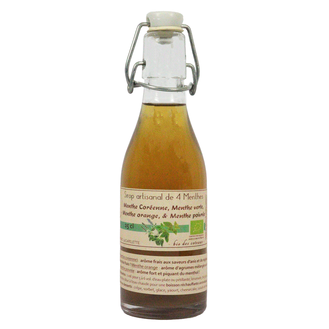 Sirop aux 4 menthes (Certifié AB)