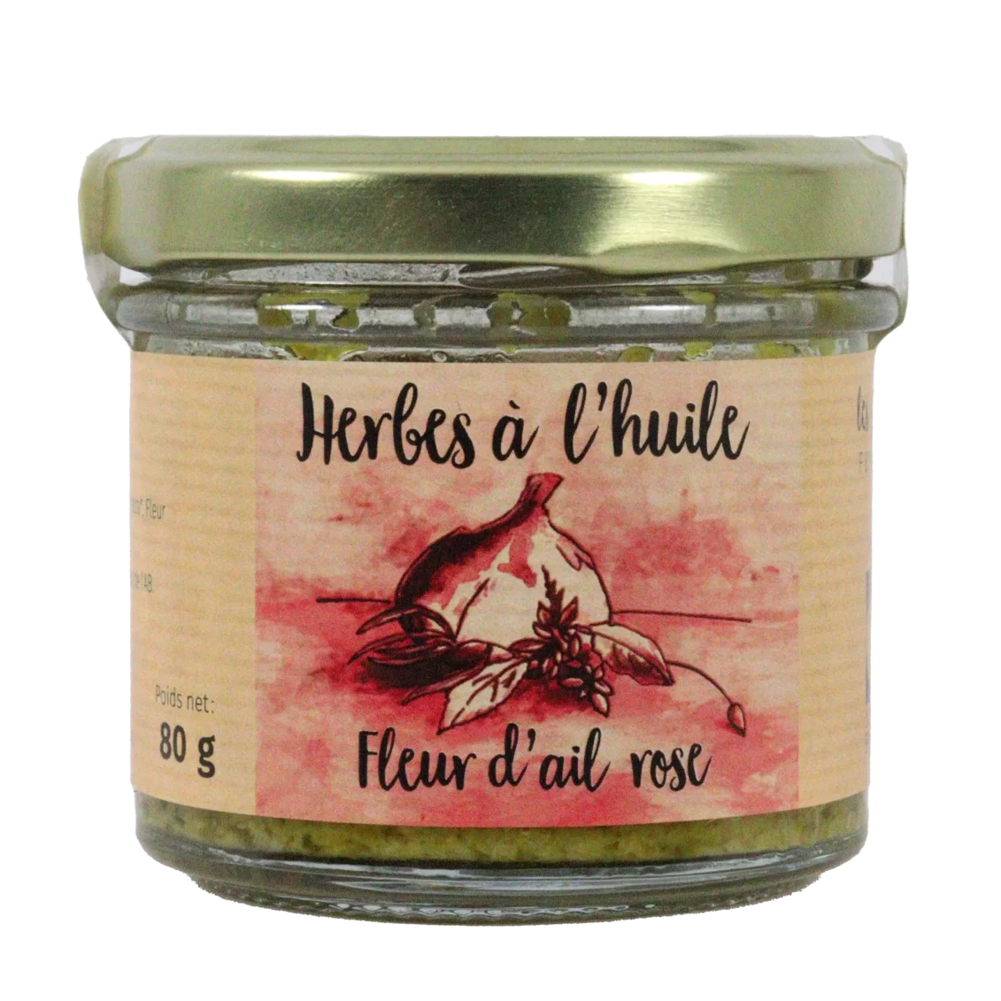 Fleur d'ail rose à l'huile (Certifié AB) | Assaisonnements-Condiments local - Un goût d'ici