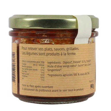 Sauce pimentée douce (Certifié AB) | Assaisonnements-Condiments local - Un goût d'ici