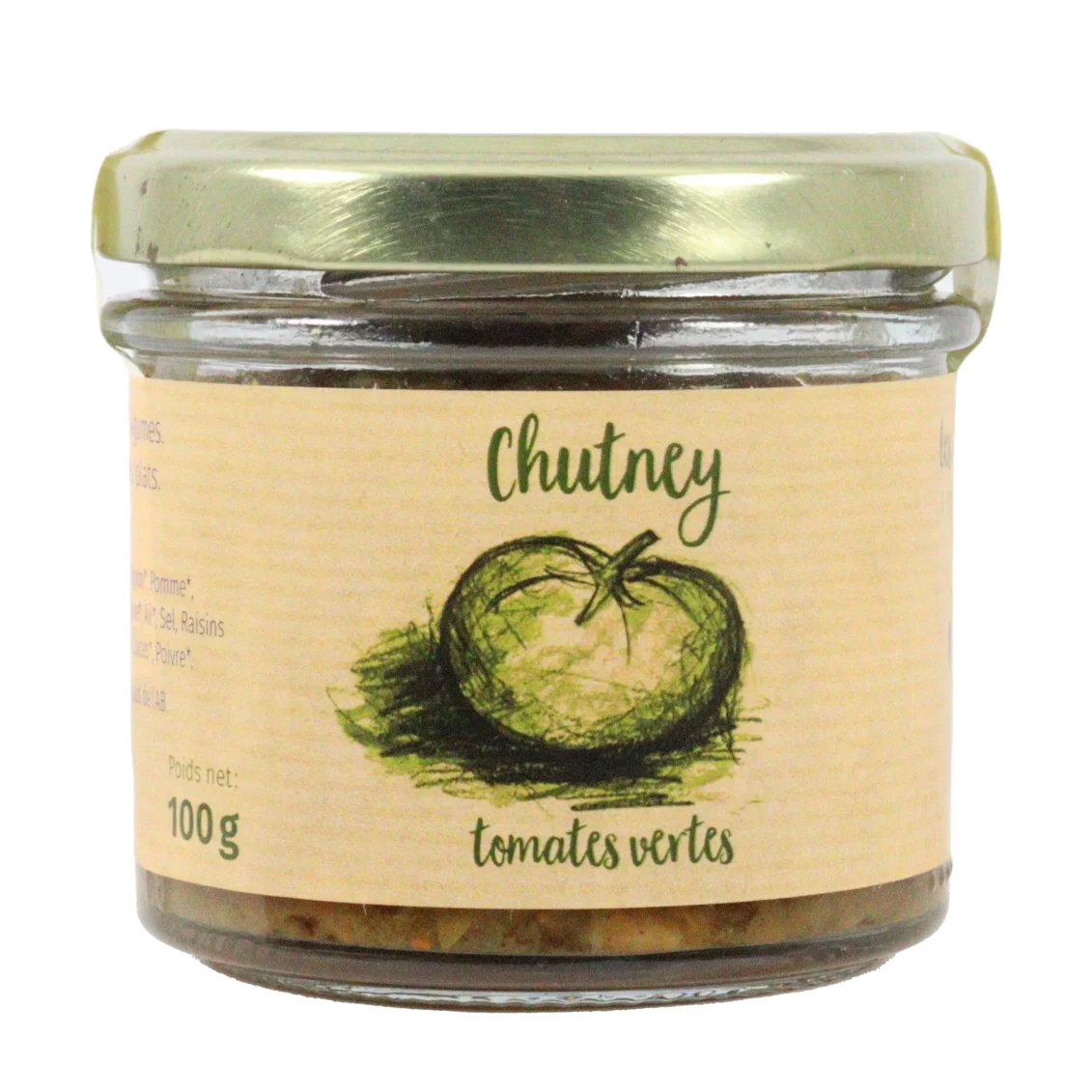 Chutney de tomates vertes (Certifié AB) | A Tartiner local - Un goût d'ici