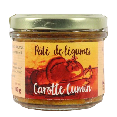 Pâté de carotte cumin (Certifié AB) | A Tartiner local - Un goût d'ici