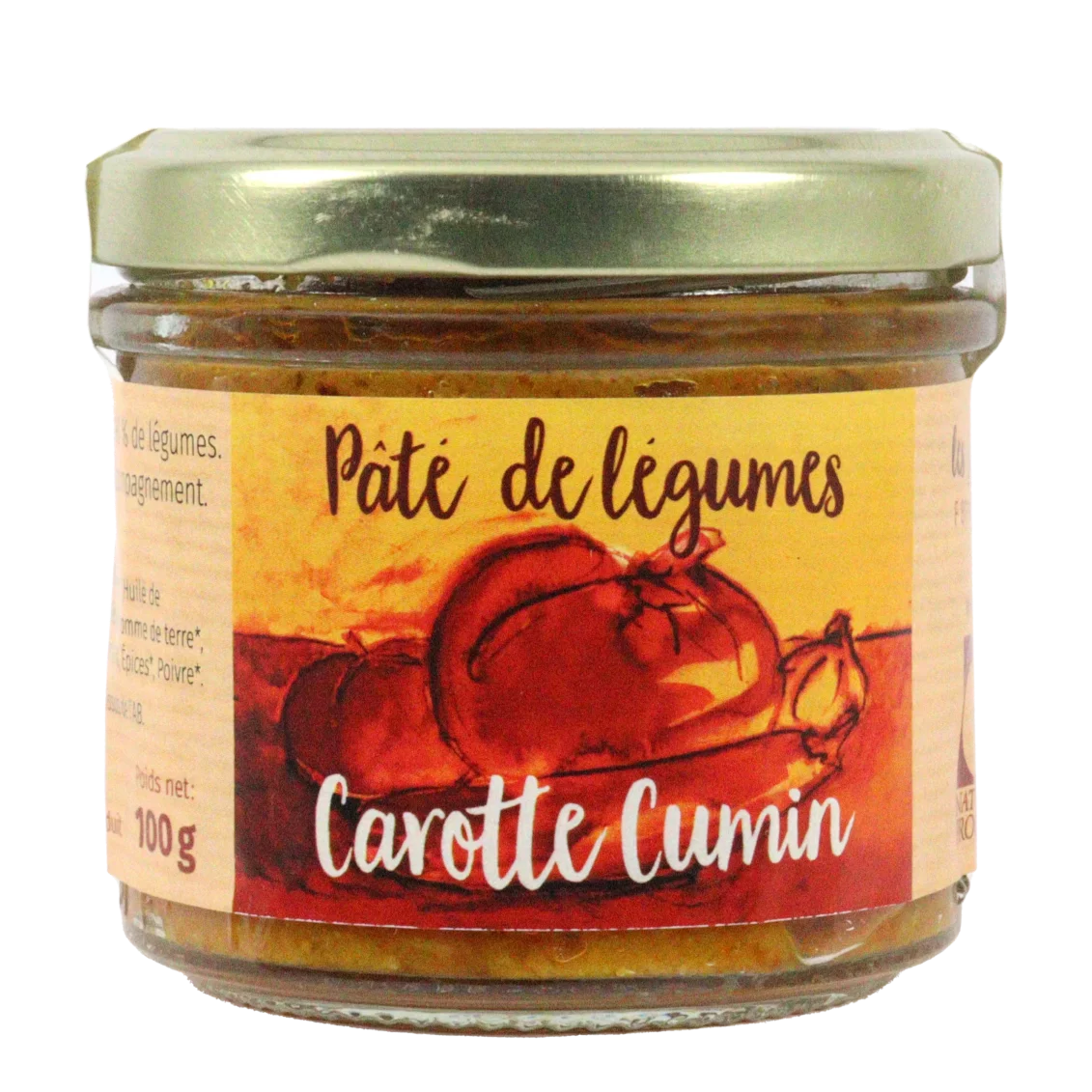 Pâté de carotte cumin (Certifié AB) | A Tartiner local - Un goût d'ici