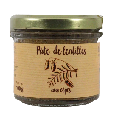 Pâté de lentilles aux cèpes (Certifié AB) | A Tartiner local - Un goût d'ici