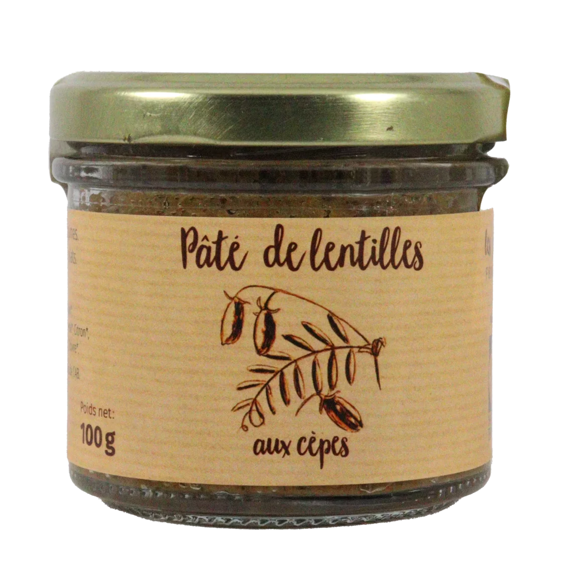 Pâté de lentilles aux cèpes (Certifié AB) | A Tartiner local - Un goût d'ici