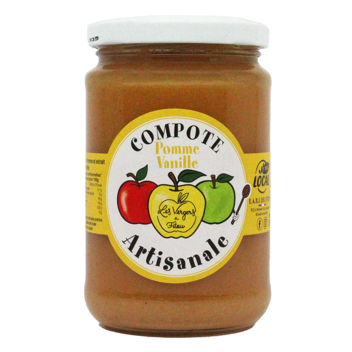 Compote de pommes vanille