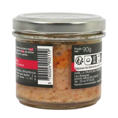 Rillettes de truite au naturel