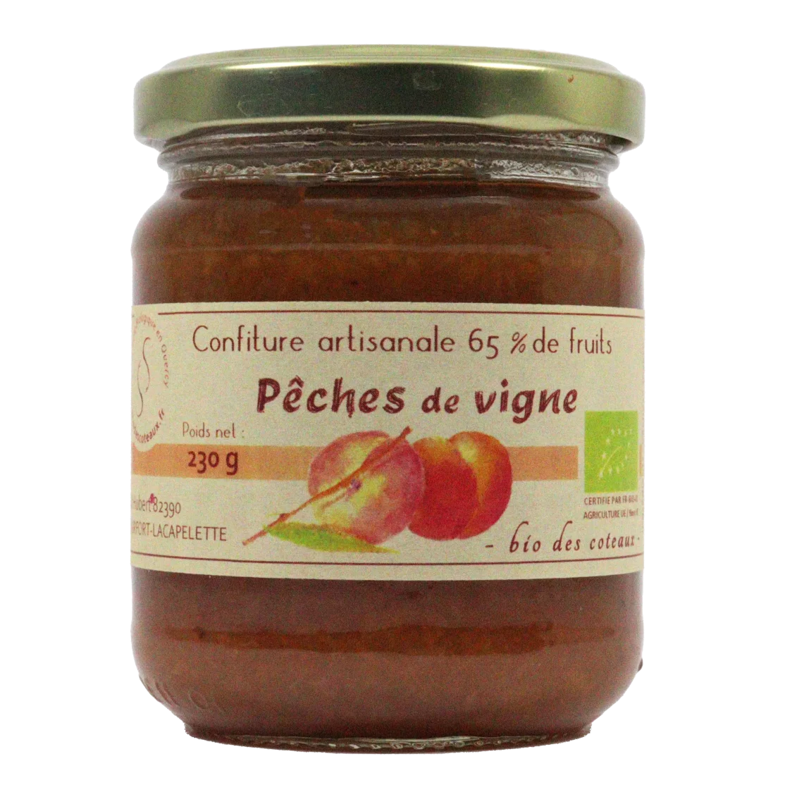 Confiture de pêche de vigne (Certifié AB)