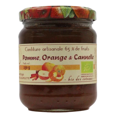 Confiture de pommes, orange et cannelle (Certifié AB)