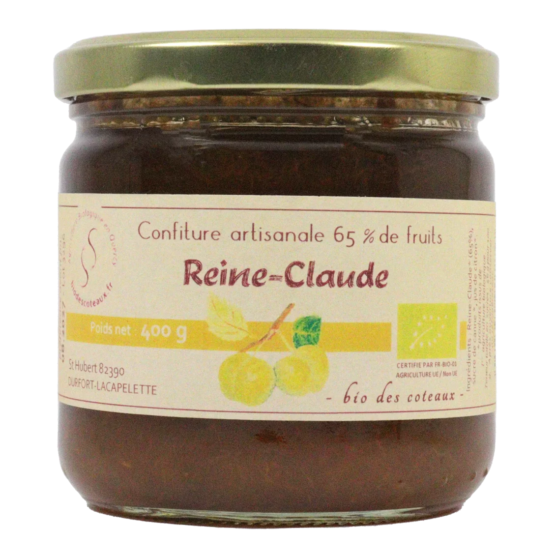 Confiture de reine claude (Certifié AB)