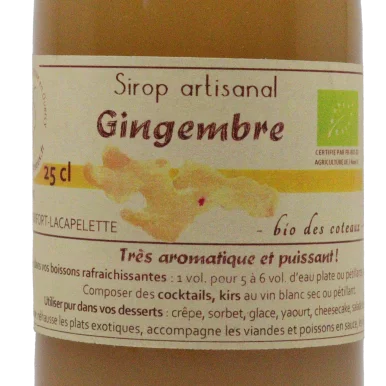 Sirop de gingembre (Certifié AB)