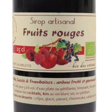 Sirop de fruits rouges (certifié AB)
