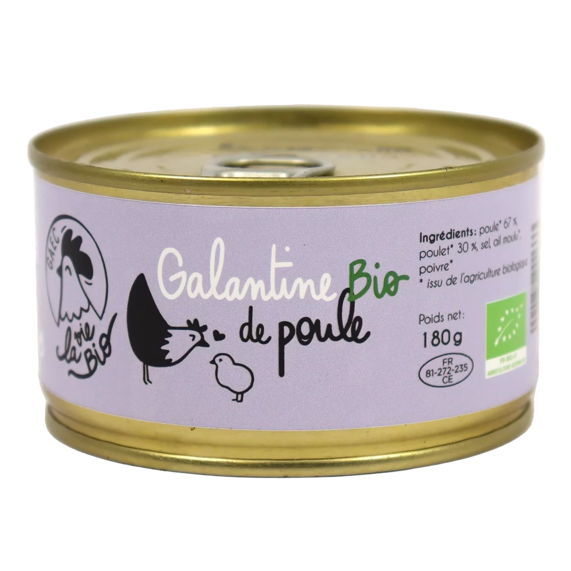 Galantine de poule (certifé AB)