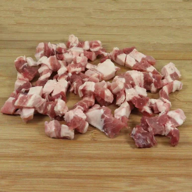 Porc noir - lardons | Porc Noir local - Un goût d'ici