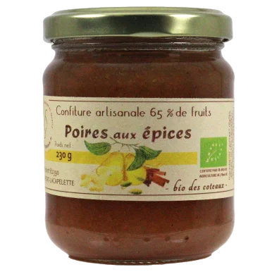 Confiture de poires aux épices (Certifié AB) | Confiture local - Un goût d'ici