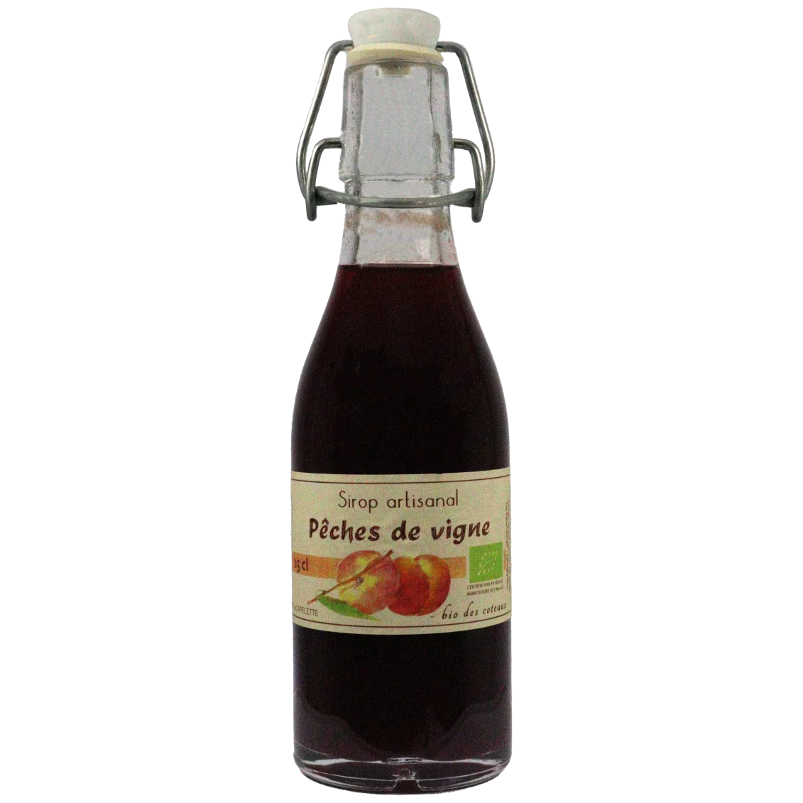 Sirop de pêche de vigne (Certifié AB) | Sirops local - Un goût d'ici