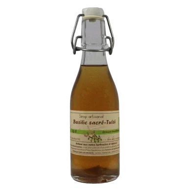 Sirop de basilic sacré tulsi (Certifié AB) | Sirops local - Un goût d'ici