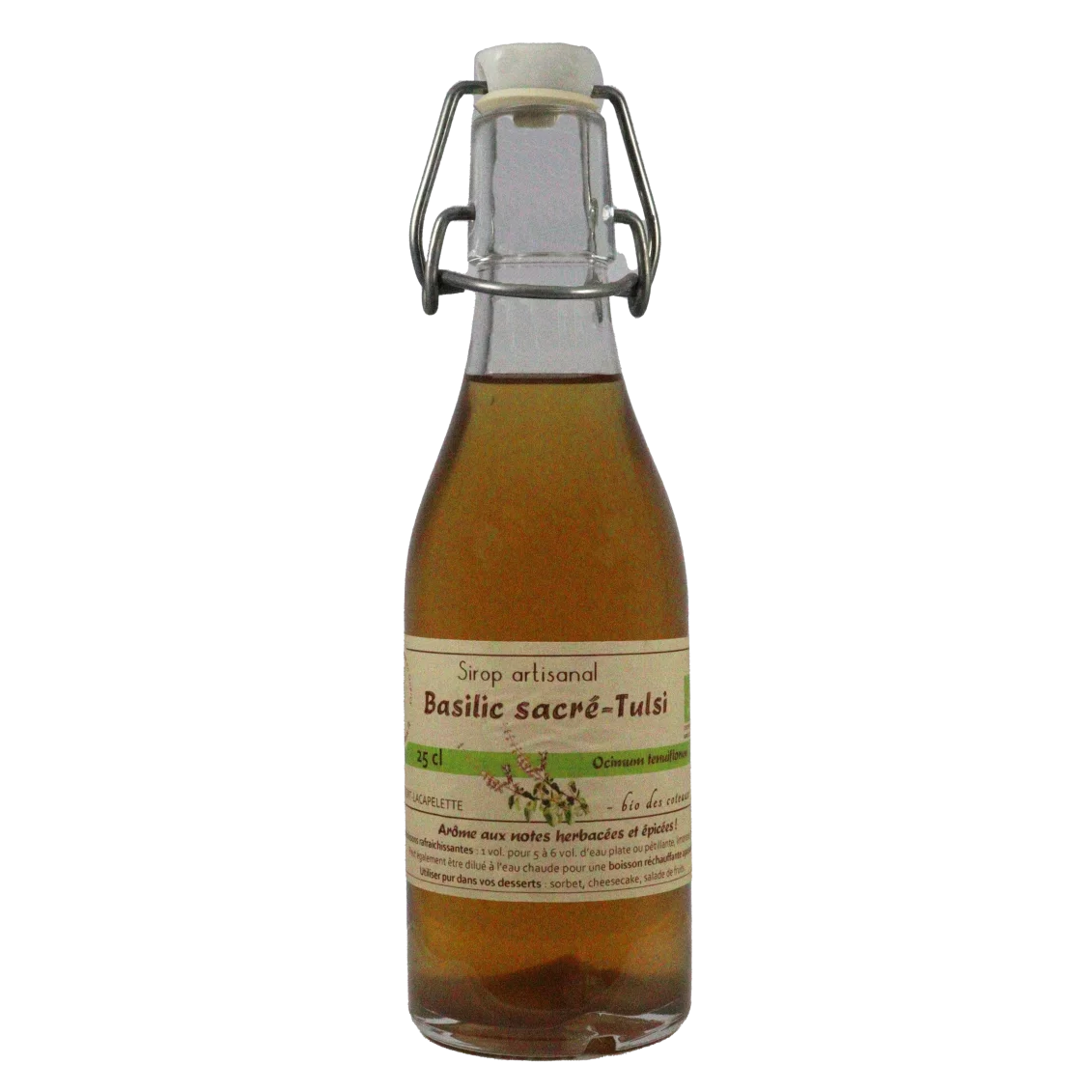 Sirop de basilic sacré tulsi (Certifié AB) | Sirops local - Un goût d'ici