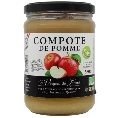 Compote de pommes (certifié AB) | Compote-Purée local - Un goût d'ici