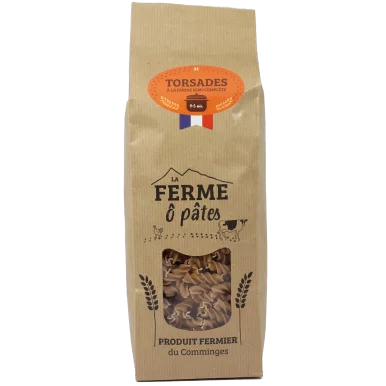 Pâtes sèches - torsades à la farine semi-complète | Pâtes-Riz local - Un goût d'ici