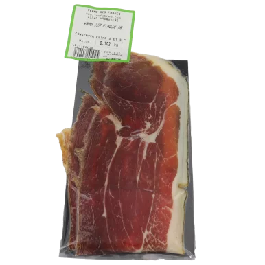 Porc noir - jambon cru tranché | Porc Noir local - Un goût d'ici