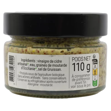 Moutarde à l'ancienne (certifié AB) | Assaisonnements-Condiments local - Un goût d'ici