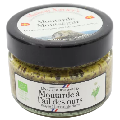 Moutarde à l'ancienne à l'ail des ours (certifié AB) | Assaisonnements-Condiments local - Un goût d'ici