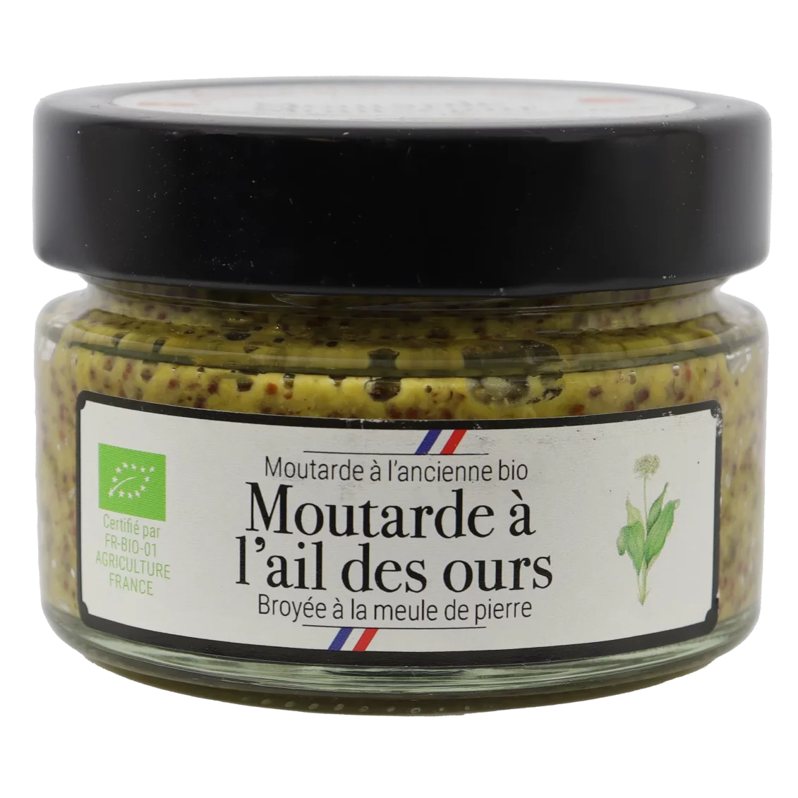 Moutarde à l'ancienne à l'ail des ours (certifié AB) | Assaisonnements-Condiments local - Un goût d'ici