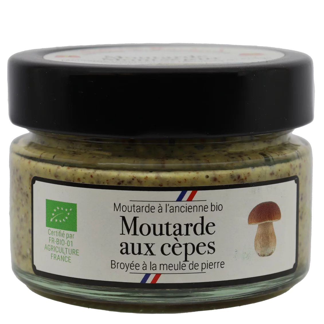 Moutarde à l'ancienne aux cèpes sauvages (certifié AB) | Assaisonnements-Condiments local - Un goût d'ici