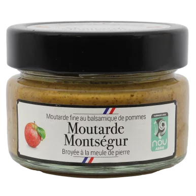 Moutarde fine au balsamique de pommes (certifié AB) | Assaisonnements-Condiments local - Un goût d'ici