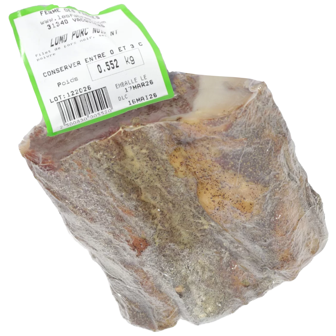 Porc noir - Lomo non tranché | Charcuterie local - Un goût d'ici