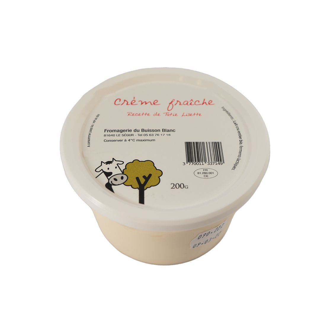 Crème épaisse crue Crème épaisse crue