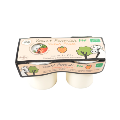 Yaourt à  la fraise (certifié AB)