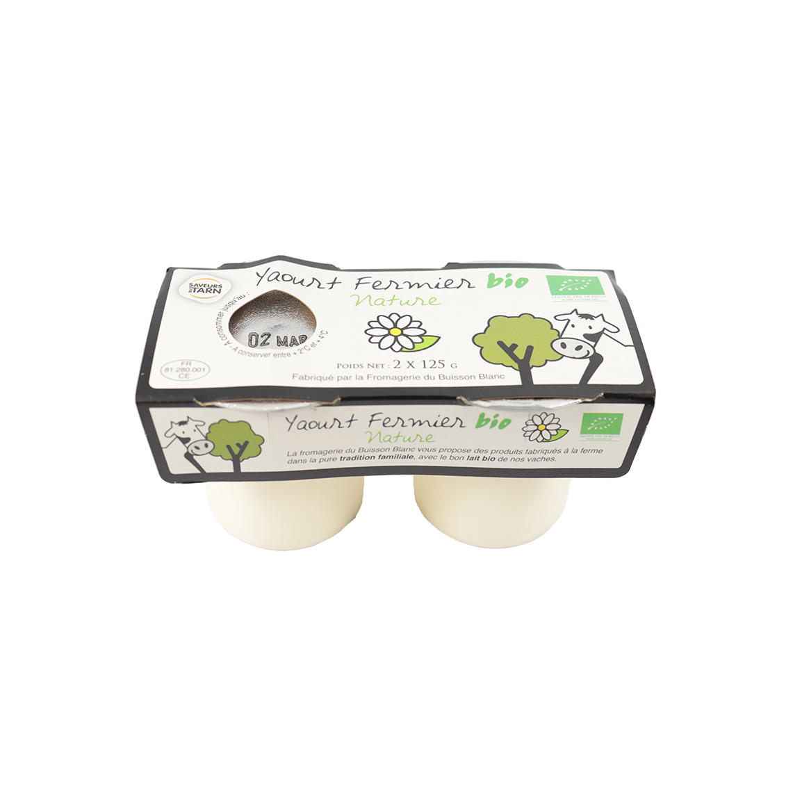 Yaourt nature (certifié AB)