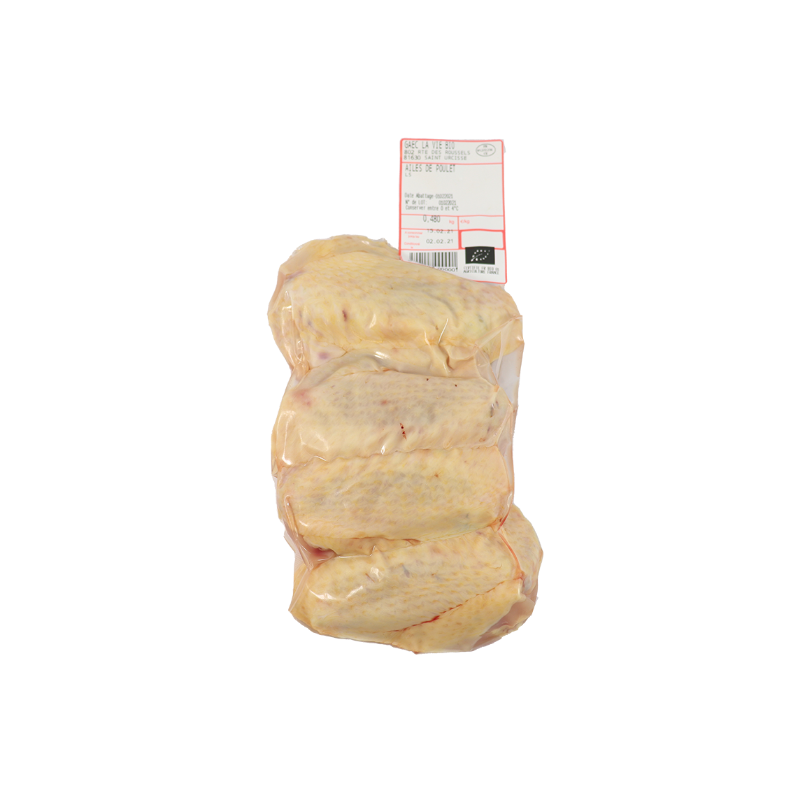 Poulet (certifié AB) - 4 Ailes Poulet (certifié AB) - 4 Ailes