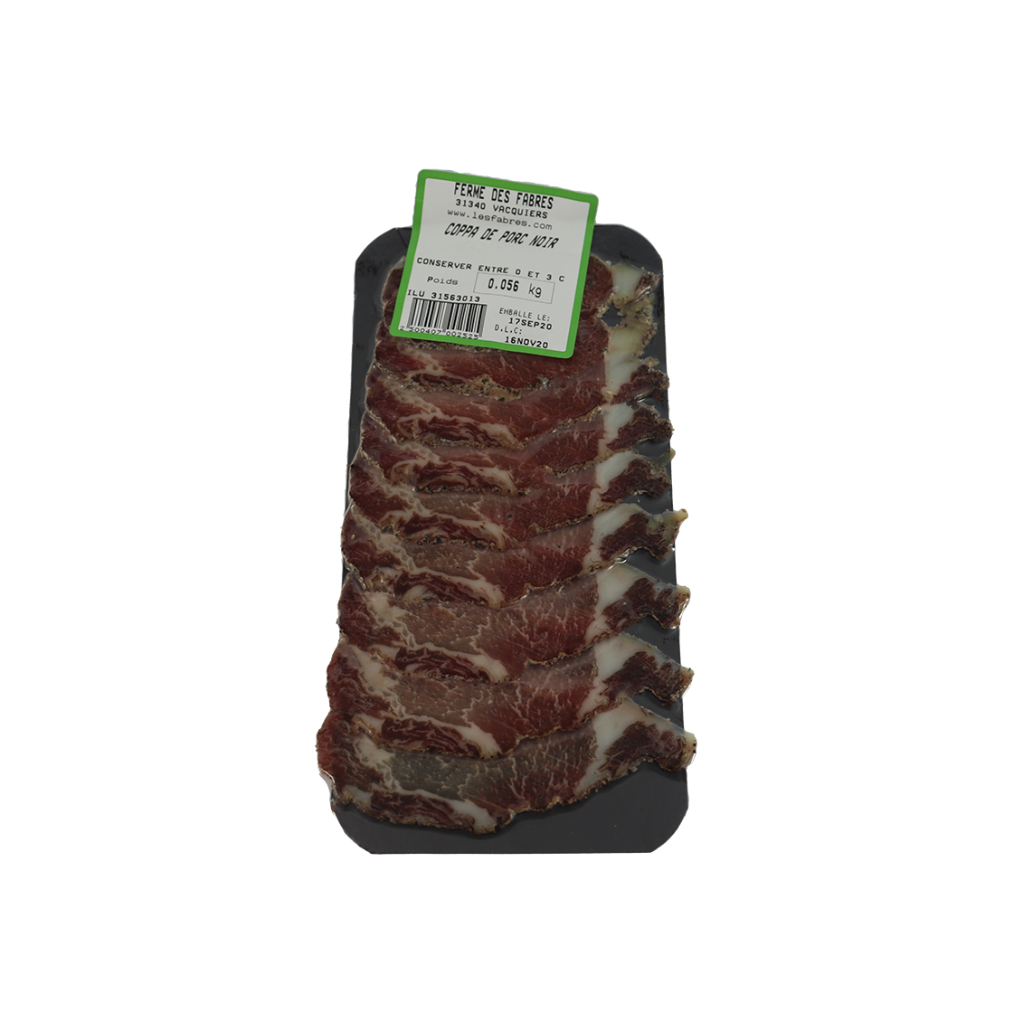 Porc noir - Coppa tranchée Porc noir - Coppa tranchée
