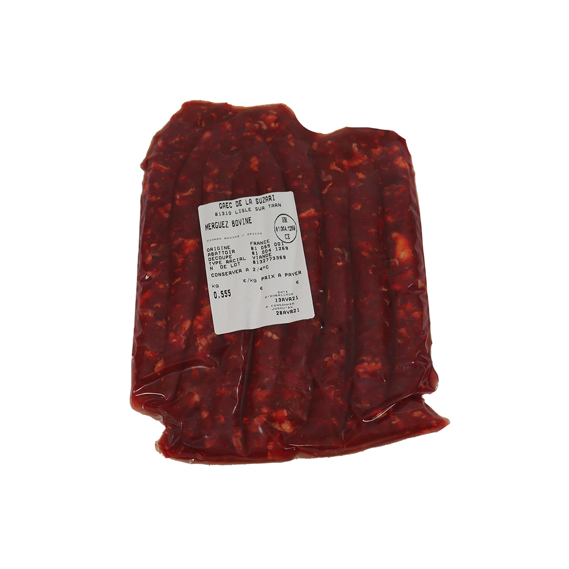 Veau rouge - Merguez