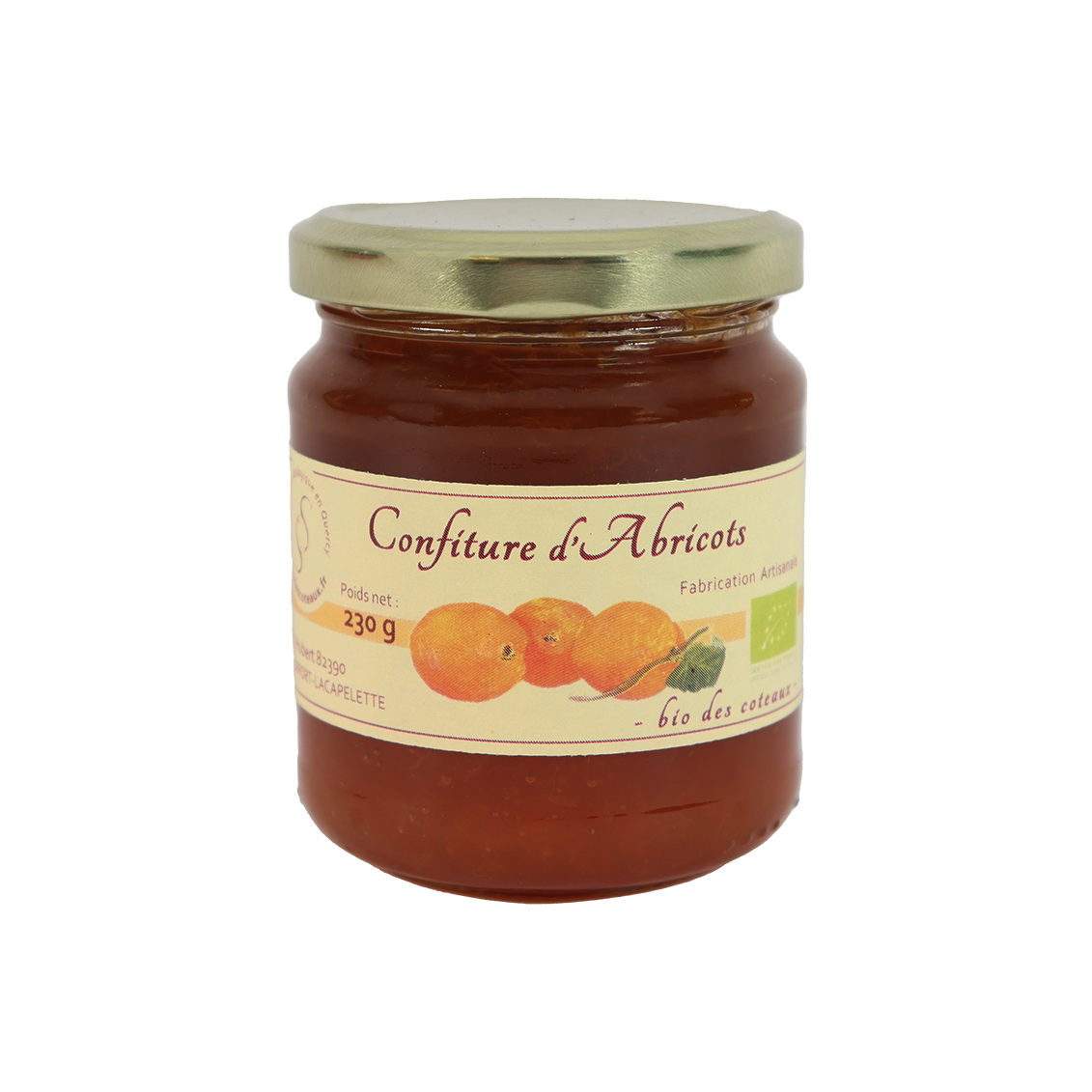 Confiture d'abricot (Certifié AB)