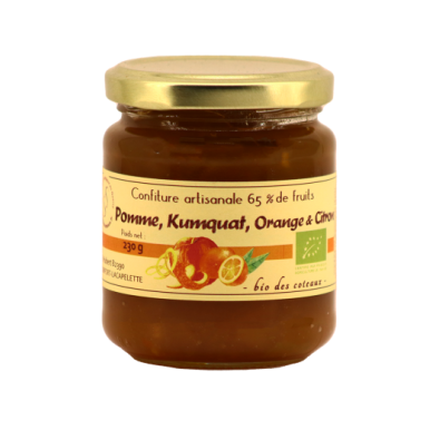 Confiture de pommes, kumquat, orange et citron (Certifié AB)