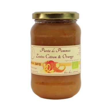 Purée de pomme Zestes d'orange et citron (Certifié AB)